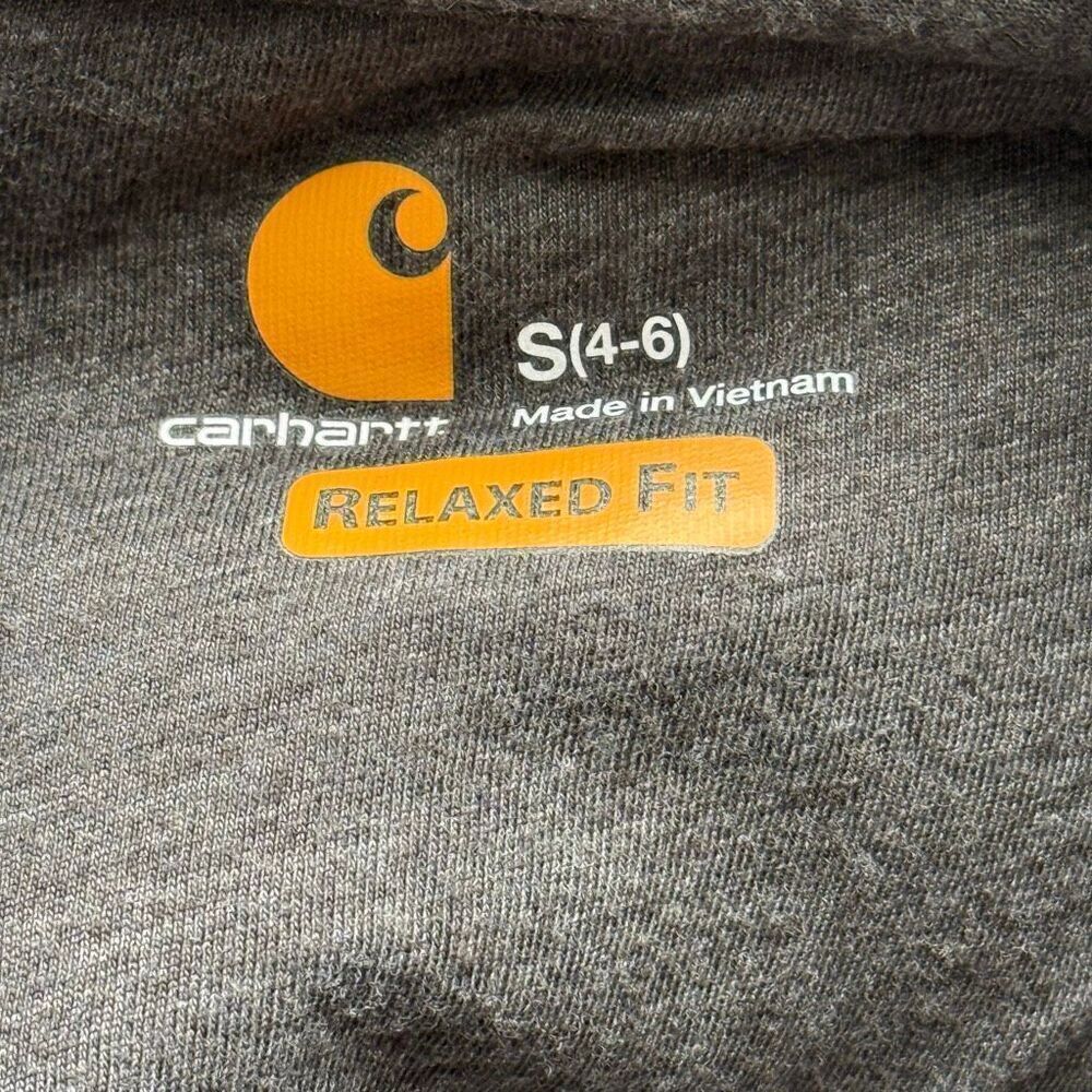 Carhartt Relaxed Fit Lined Full Zip Charcoal Gray Hi Lo Hoodie - Women’s US S (4 - Picture 8 of 12